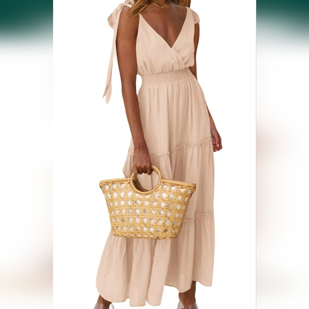 Sleeveless tie shoulder dress NWT